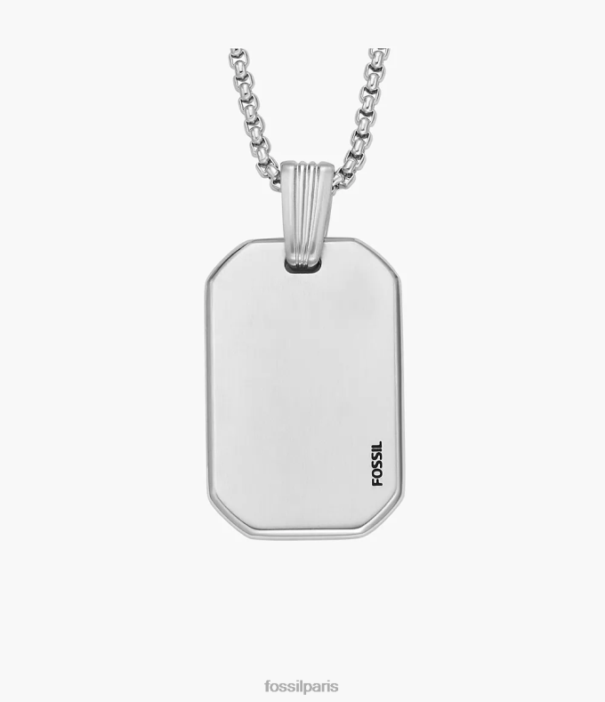 Fossil Hommes argenté collier chaîne en acier inoxydable draw bijoux 0ZTD41914