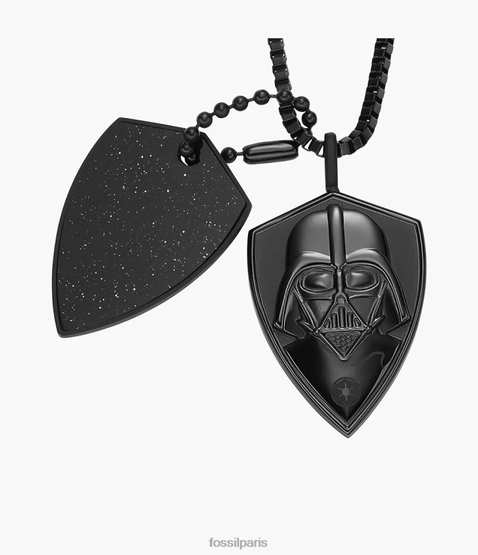 Fossil Hommes grès bleu Collier avec plaque d'identité Star Wars Dark Vador bijoux 0ZTD41900