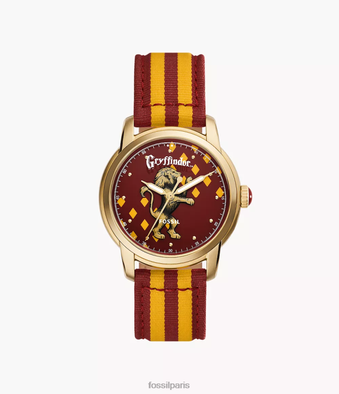 Fossil femmes rouge jaune montre en nylon à trois aiguilles Gryffondor Harry Potter en édition limitée accessoire 0ZTD4176