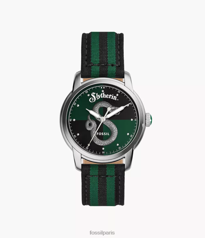 Fossil femmes vert noir montre en nylon Serpentard à trois aiguilles Harry Potter en édition limitée accessoire 0ZTD4182