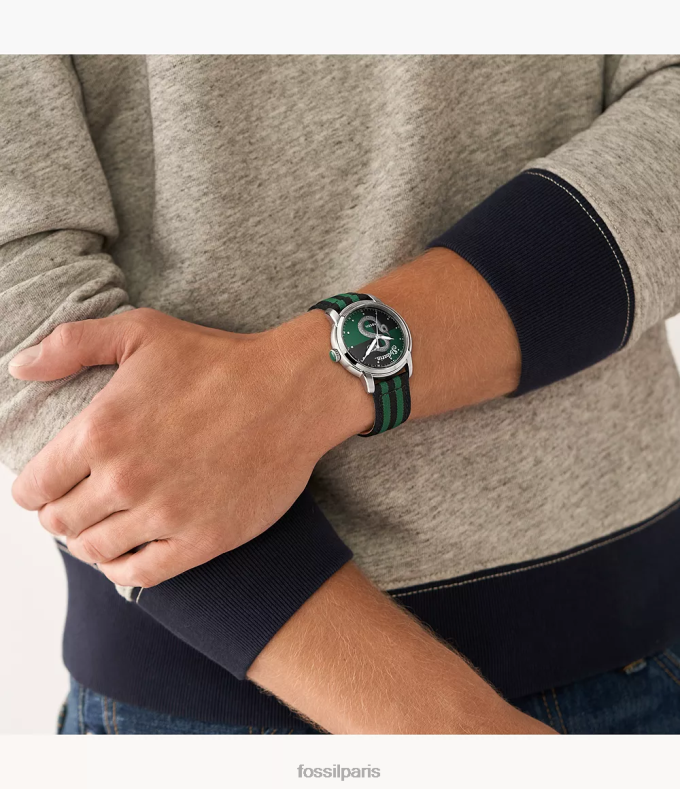 Fossil femmes vert noir montre en nylon Serpentard à trois aiguilles Harry Potter en édition limitée accessoire 0ZTD4182
