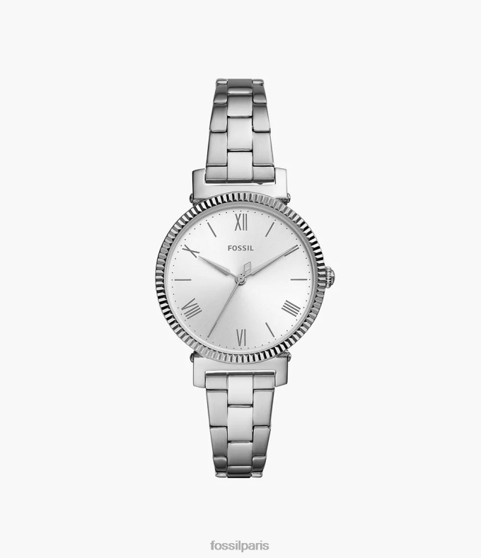Fossil femmes argenté montre Daisy à trois aiguilles en acier inoxydable montre 0ZTD446