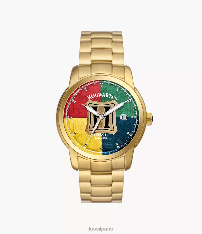 Fossil femmes ton d'or montre automatique en acier inoxydable Harry Potter en édition limitée montre 0ZTD4177