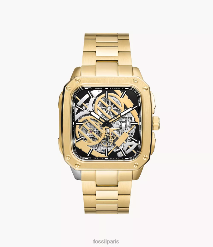 Fossil femmes ton d'or montre automatique en acier inoxydable Star Wars C-3po en édition limitée montre 0ZTD439