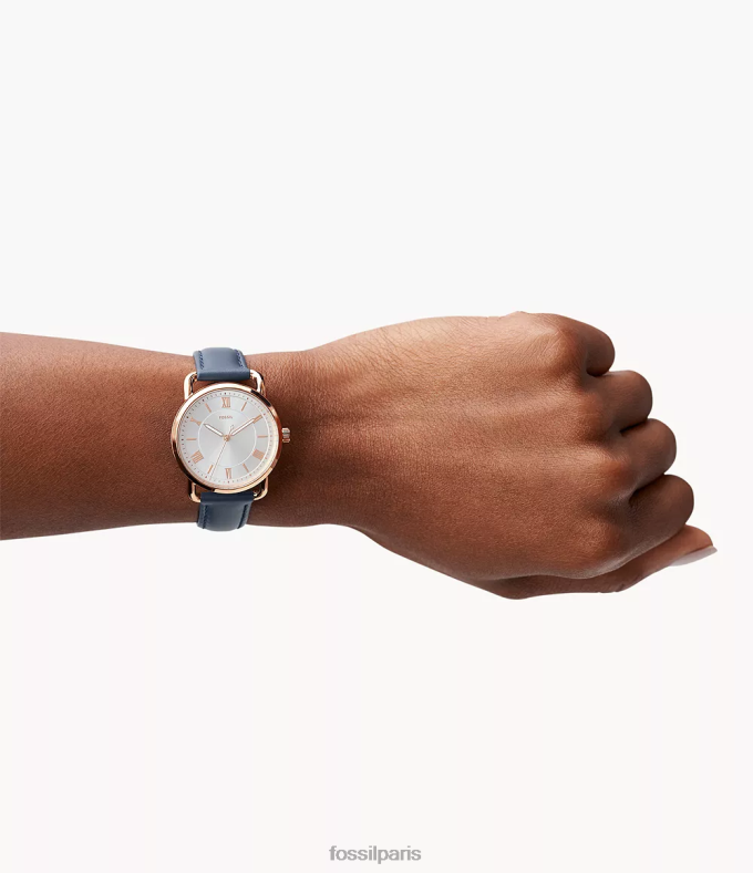 Fossil femmes La marine de minuit montre en cuir à trois aiguilles Copeland montre 0ZTD497