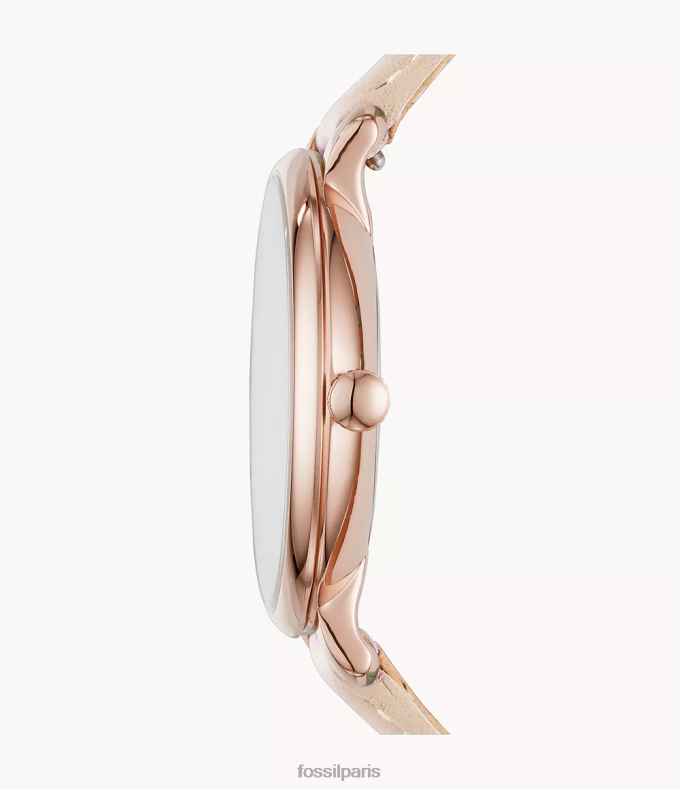 Fossil femmes rougir montre en cuir à trois aiguilles et date Jacqueline montre 0ZTD496