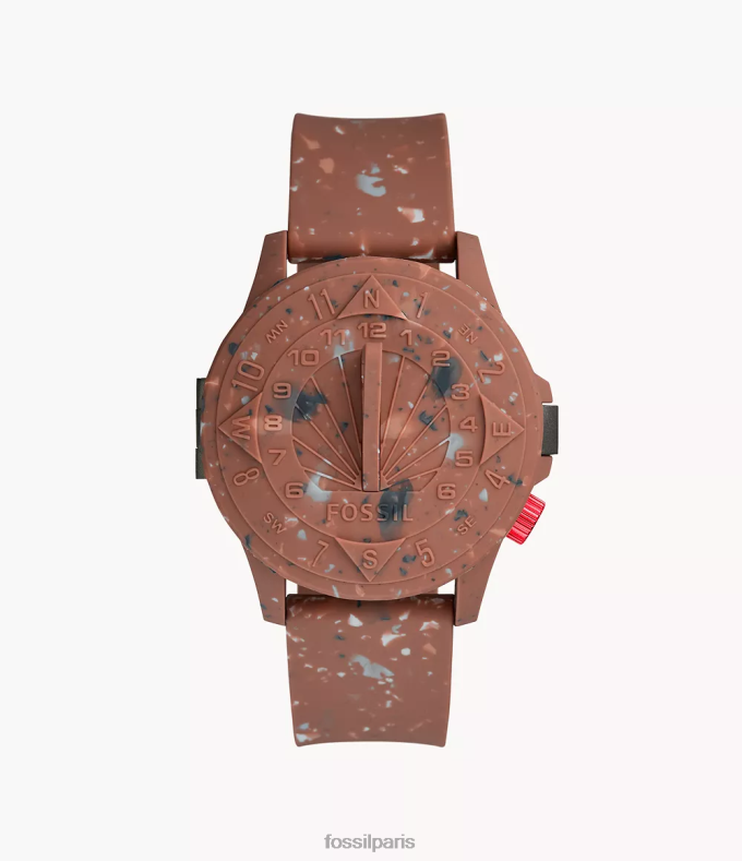 STAPLE x Fossil Hommes terre cuite montre automatique en silicone en édition limitée montre 0ZTD41604