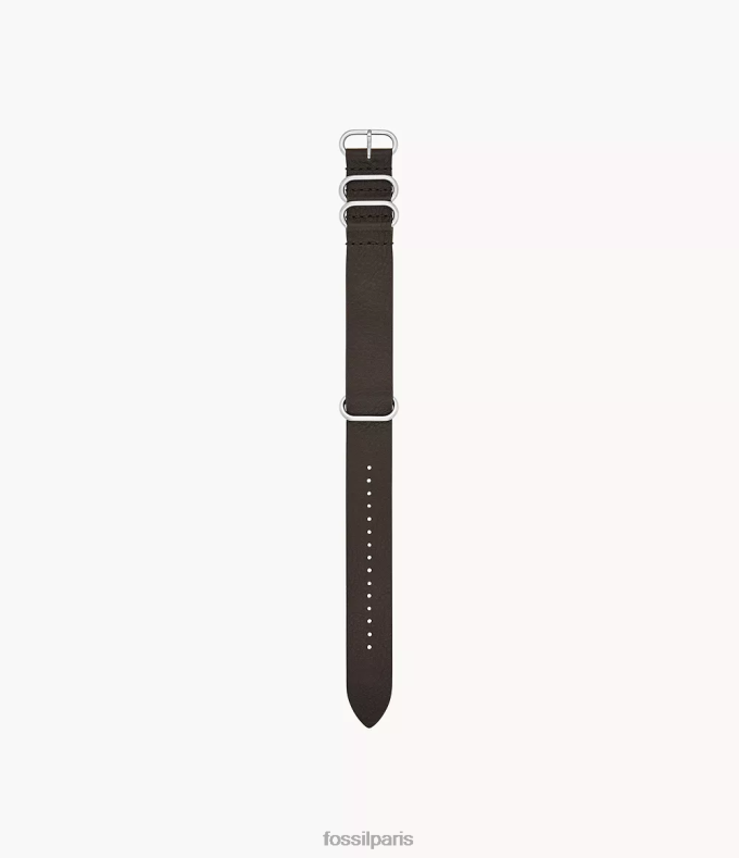 Fossil Hommes marron foncé Bracelet en cuir véritable de 22 mm accessoire 0ZTD41507