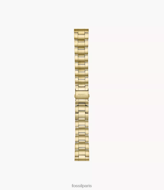 Fossil Hommes ton d'or Bracelet en acier inoxydable à trois rangs de 22 mm accessoire 0ZTD41601