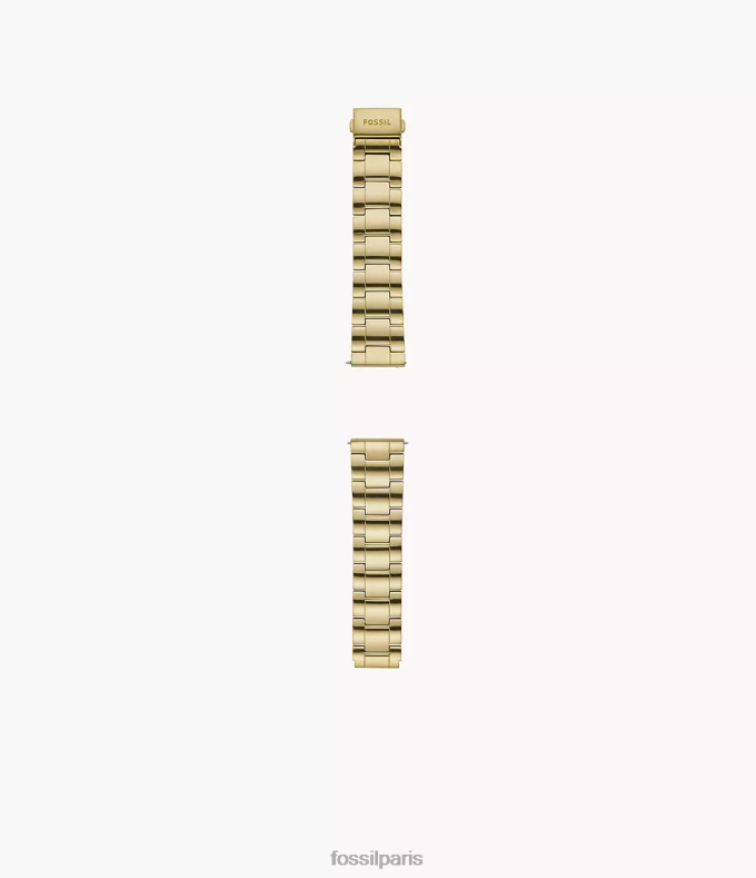 Fossil Hommes ton d'or Bracelet en acier inoxydable à trois rangs de 22 mm accessoire 0ZTD41601
