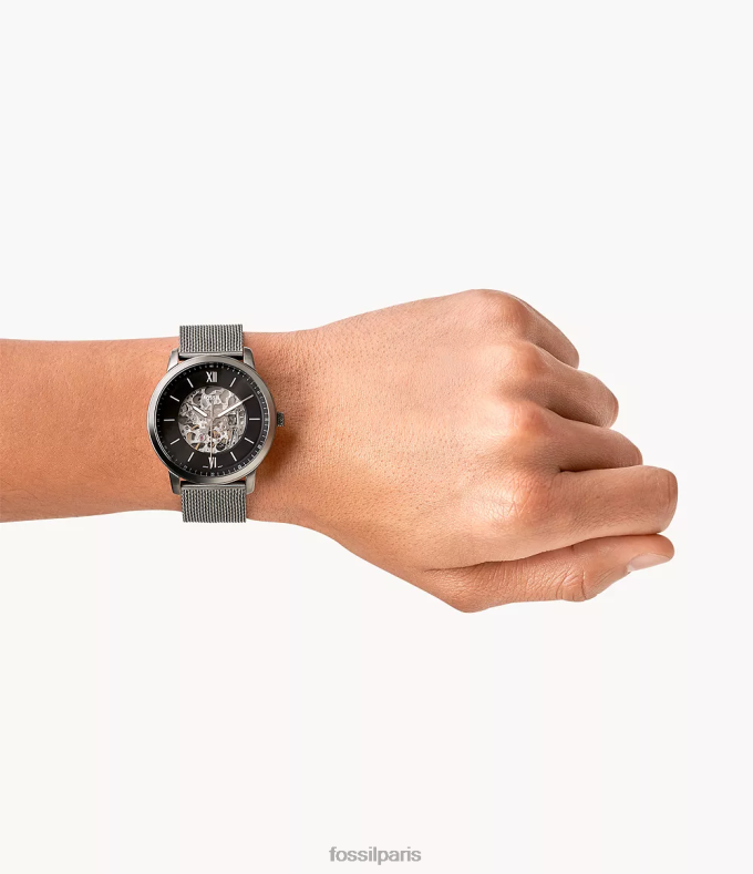 Fossil Hommes fumée montre neutre automatique en acier inoxydable montre 0ZTD41358