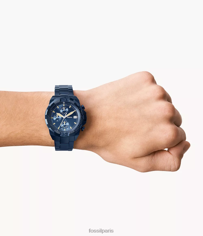 Fossil Hommes marine montre chronographe bronson en acier inoxydable montre 0ZTD41556