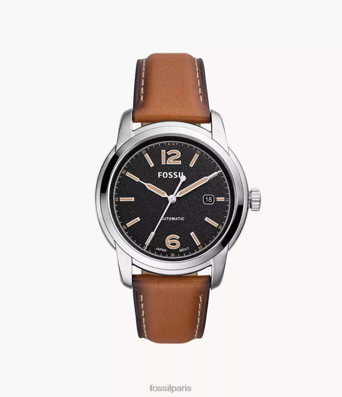 Fossil Hommes bagage montre automatique en cuir Heritage montre 0ZTD41452
