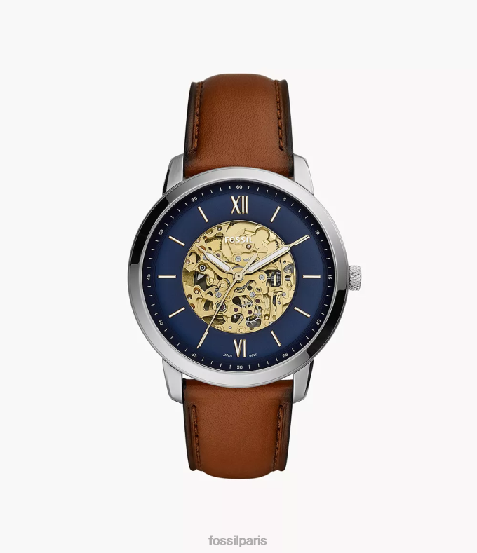 Fossil Hommes bagage montre en cuir automatique neutre montre 0ZTD41441