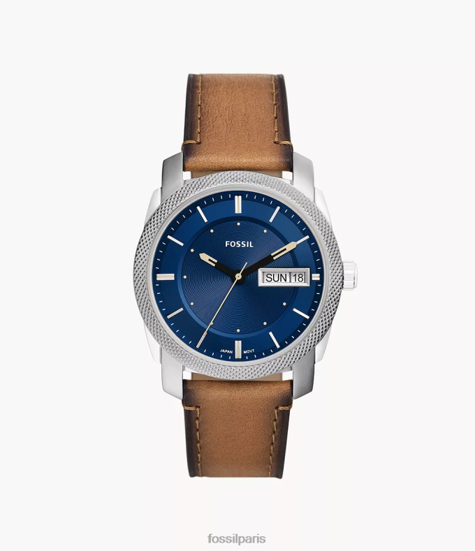 Fossil Hommes bronzer montre machine en cuir véritable à trois aiguilles jour-date montre 0ZTD41420