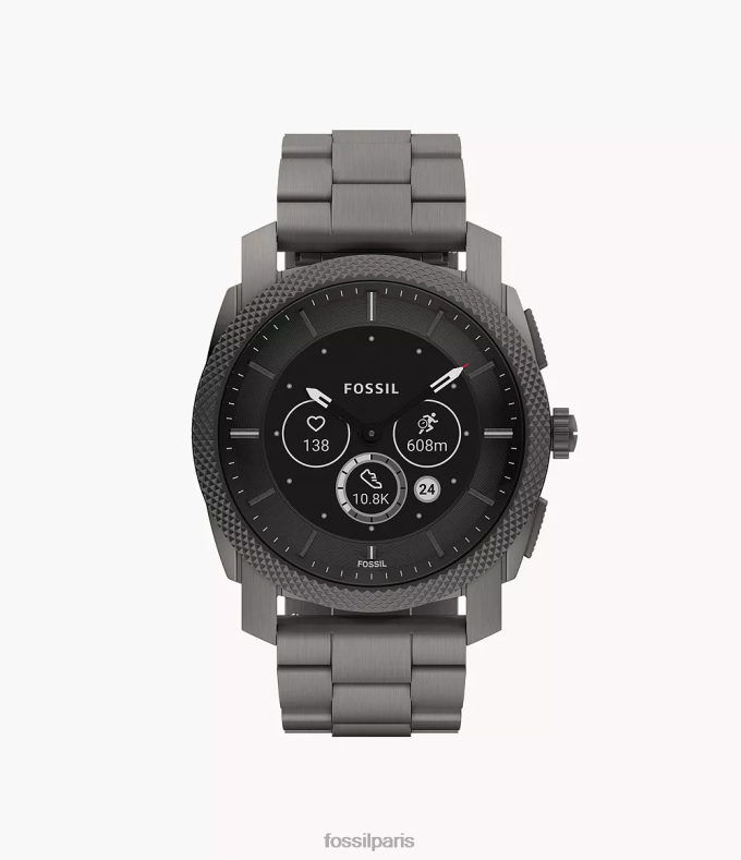 Fossil Hommes fumée montre intelligente hybride machine gen 6 en acier inoxydable montre 0ZTD41331