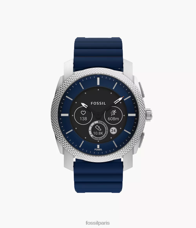 Fossil Hommes marine montre intelligente hybride machine gen 6 en silicone montre 0ZTD41329