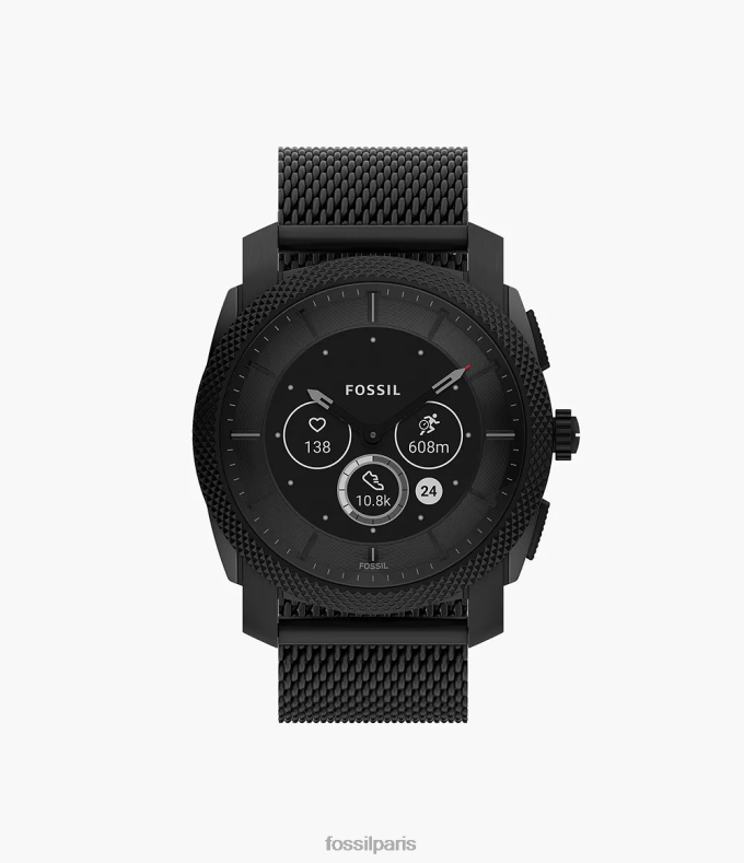 Fossil Hommes noir montre intelligente hybride machine gen 6 en acier inoxydable montre 0ZTD41330