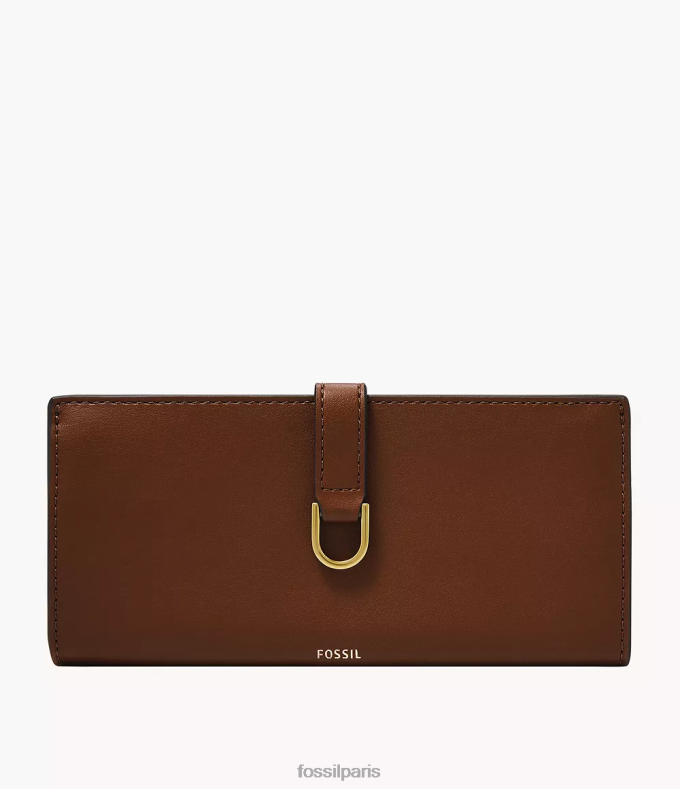Fossil femmes brun Kier - Pochette à languette en cuir cactus portefeuille 0ZTD4811