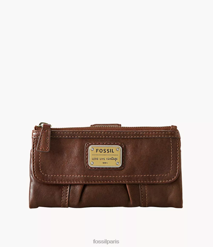 Fossil femmes brun pochette emory portefeuille 0ZTD4819