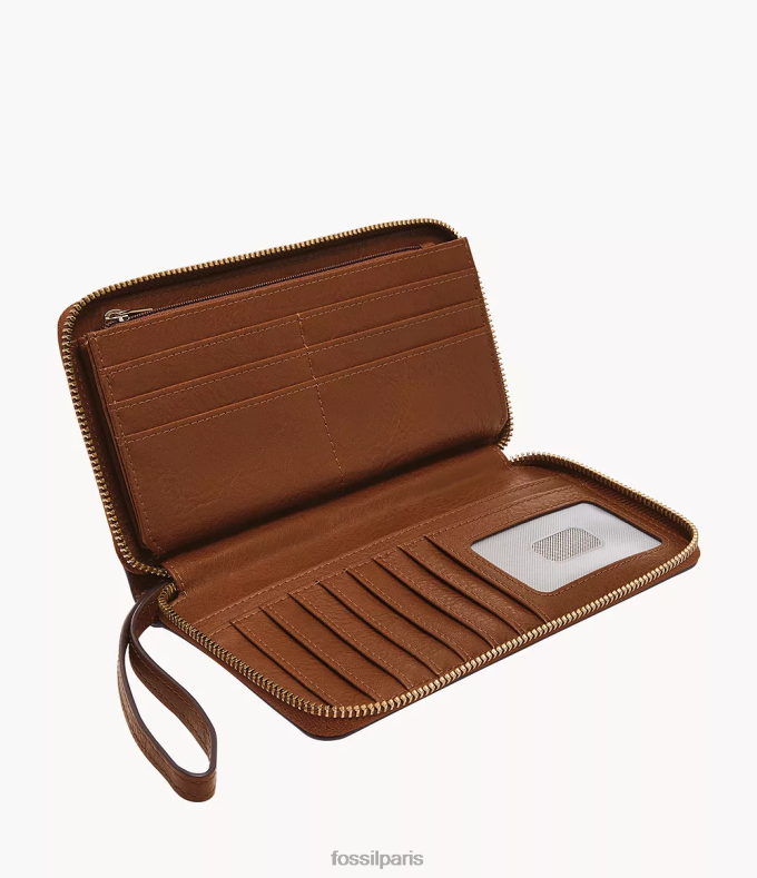 Fossil femmes brun pochette zippée liza portefeuille 0ZTD4812