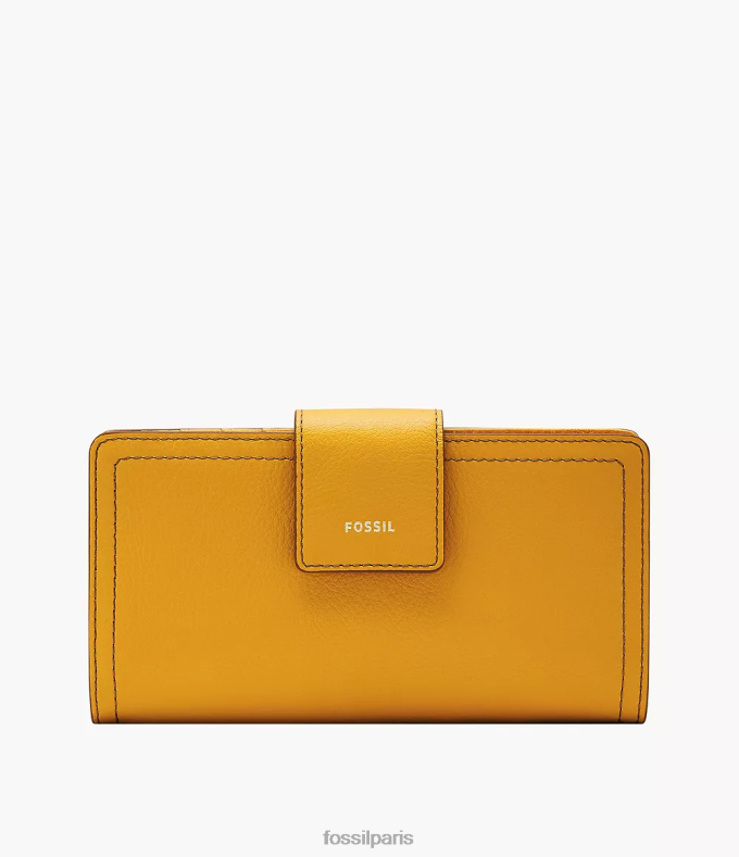 Fossil femmes jaune pochette à languette logan portefeuille 0ZTD4805