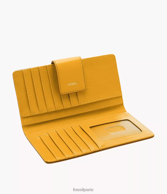 Fossil femmes jaune pochette à languette logan portefeuille 0ZTD4805