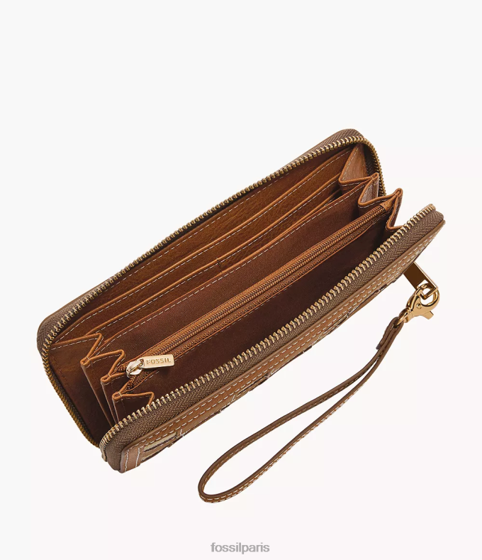 Fossil femmes selle pochette zippée Logan portefeuille 0ZTD4788