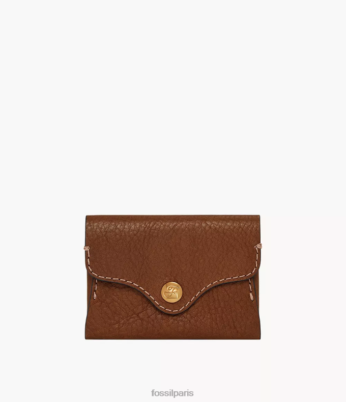 Fossil femmes brun étui à cartes du patrimoine portefeuille 0ZTD4766