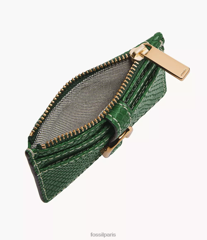 Fossil femmes vert étui à cartes zippées vada portefeuille 0ZTD4760