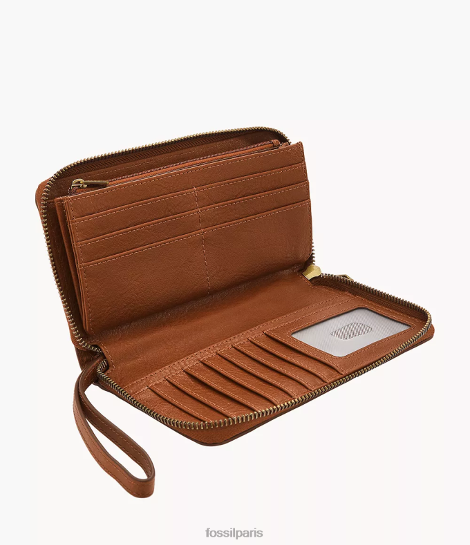 Fossil femmes brun pochette zippée liza portefeuille 0ZTD4880