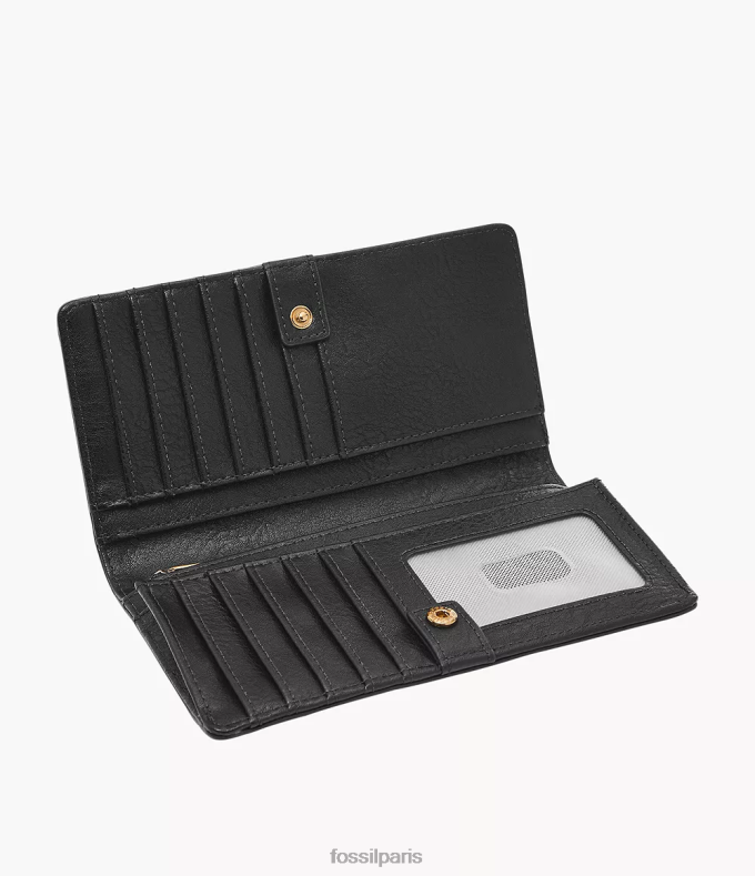 Fossil femmes noir liza mince à deux volets portefeuille 0ZTD4808