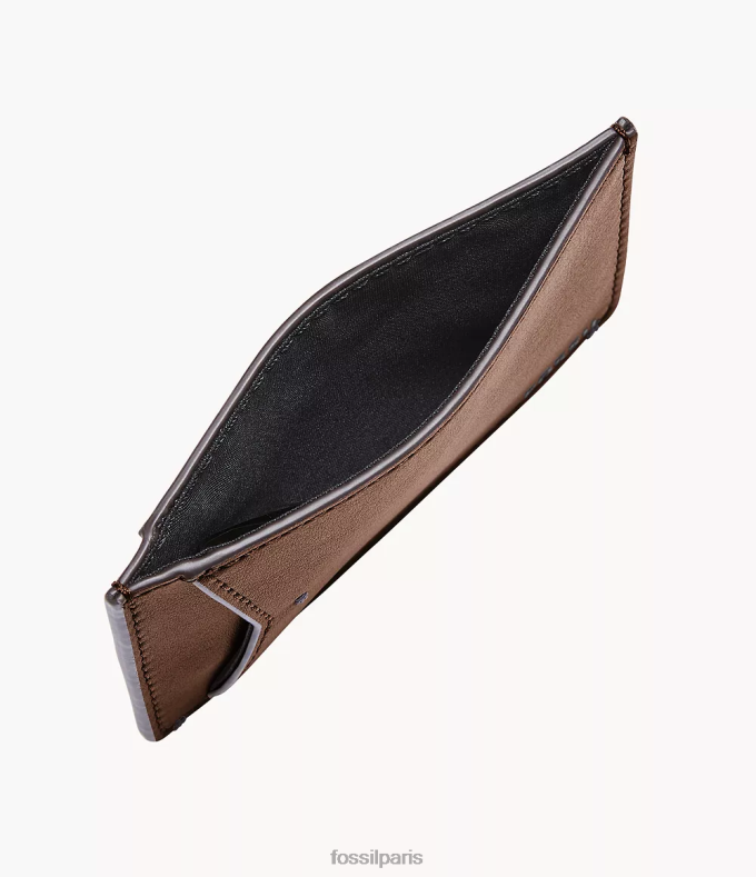 Fossil Hommes brun porte-cartes en cuir cactus Joshua portefeuille 0ZTD41737