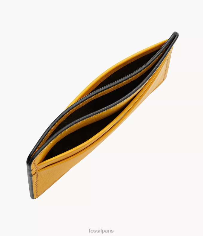 Fossil Hommes jaune étui à cartes Steven portefeuille 0ZTD41725