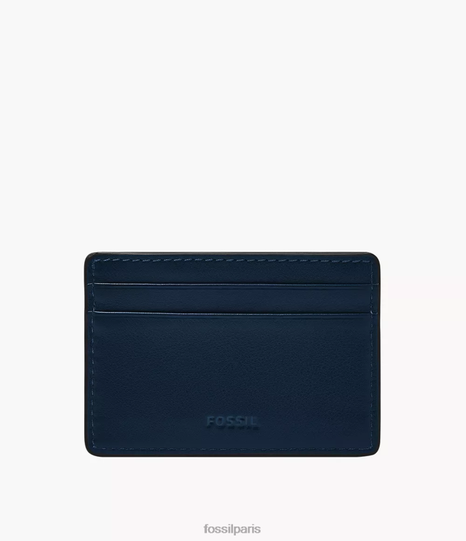 Fossil Hommes marine étui à cartes Steven portefeuille 0ZTD41714