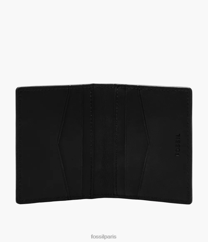 Fossil Hommes noir étui à cartes everett à deux volets portefeuille 0ZTD41698