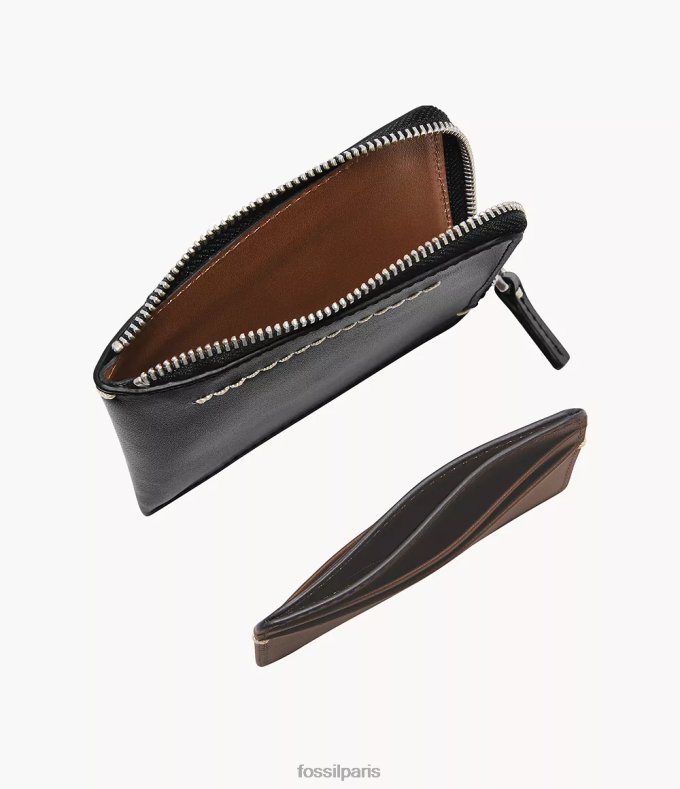Fossil Hommes noir étui pour cartes zippées westover l portefeuille 0ZTD41747