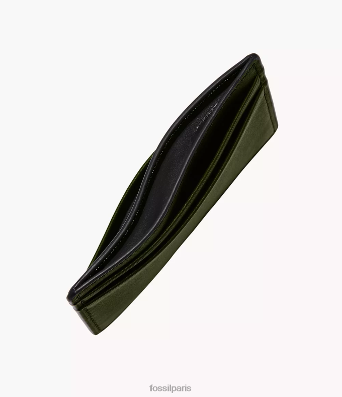 Fossil Hommes olive étui à cartes Steven portefeuille 0ZTD41718