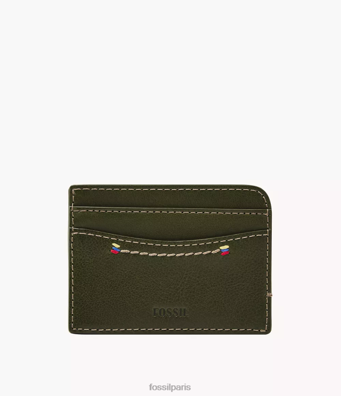 Fossil Hommes olive étui à cartes Tremont portefeuille 0ZTD41723