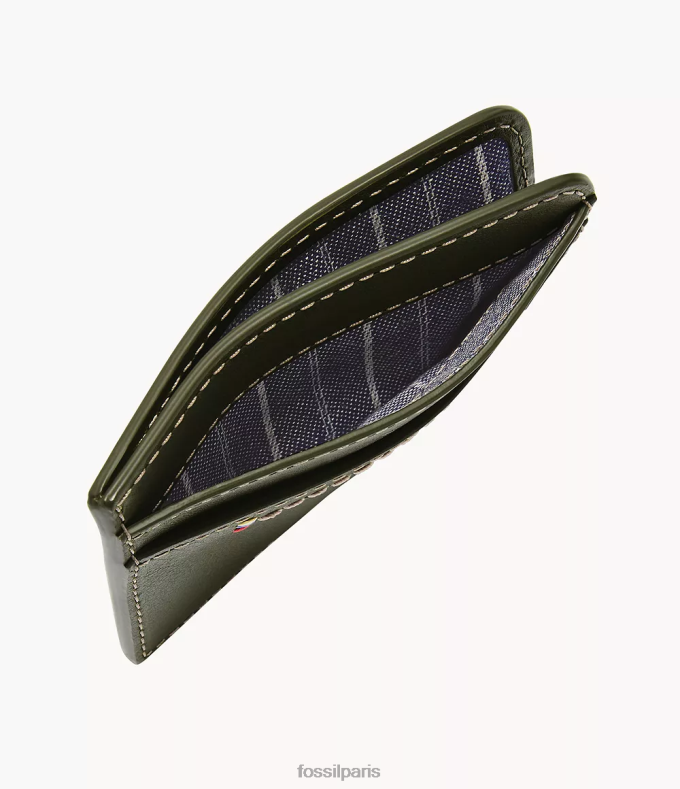 Fossil Hommes olive étui à cartes Tremont portefeuille 0ZTD41723