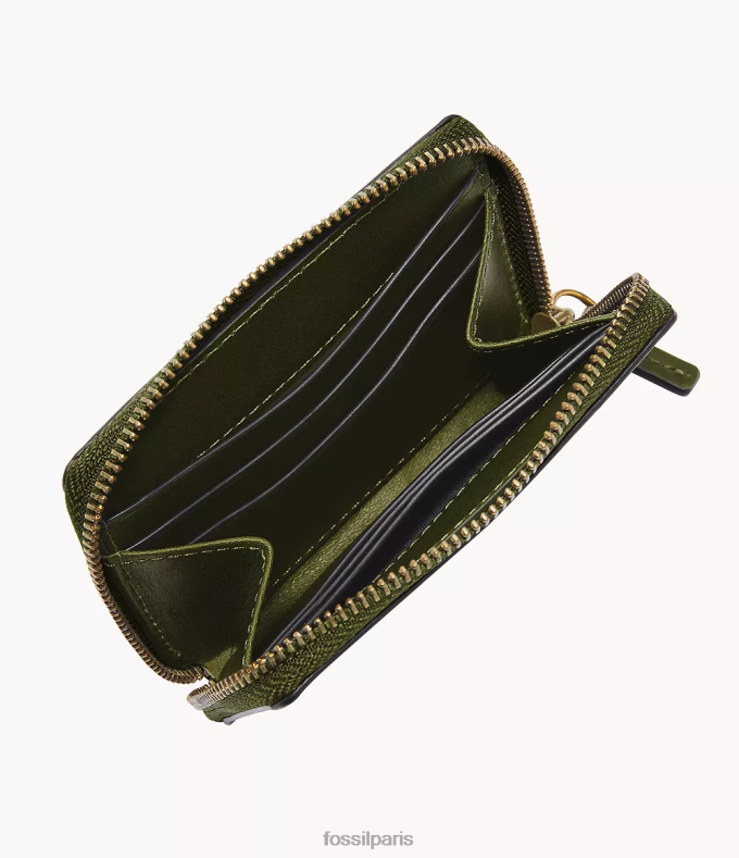 Fossil Hommes olive étui pour cartes zippées westover portefeuille 0ZTD41727