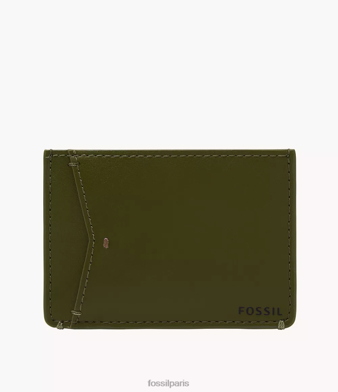 Fossil Hommes vert porte-cartes en cuir cactus Joshua portefeuille 0ZTD41738