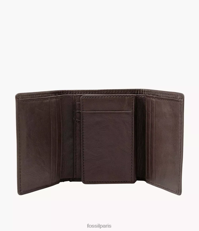 Fossil Hommes brun portefeuille à trois volets Ingram portefeuille 0ZTD41756