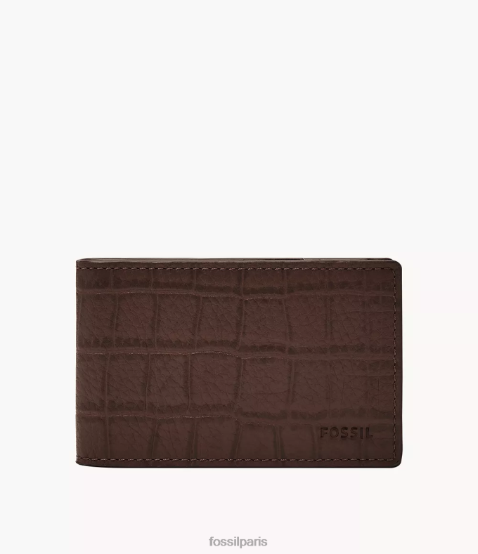 Fossil Hommes brun Andrew poche avant à deux volets portefeuille 0ZTD41837