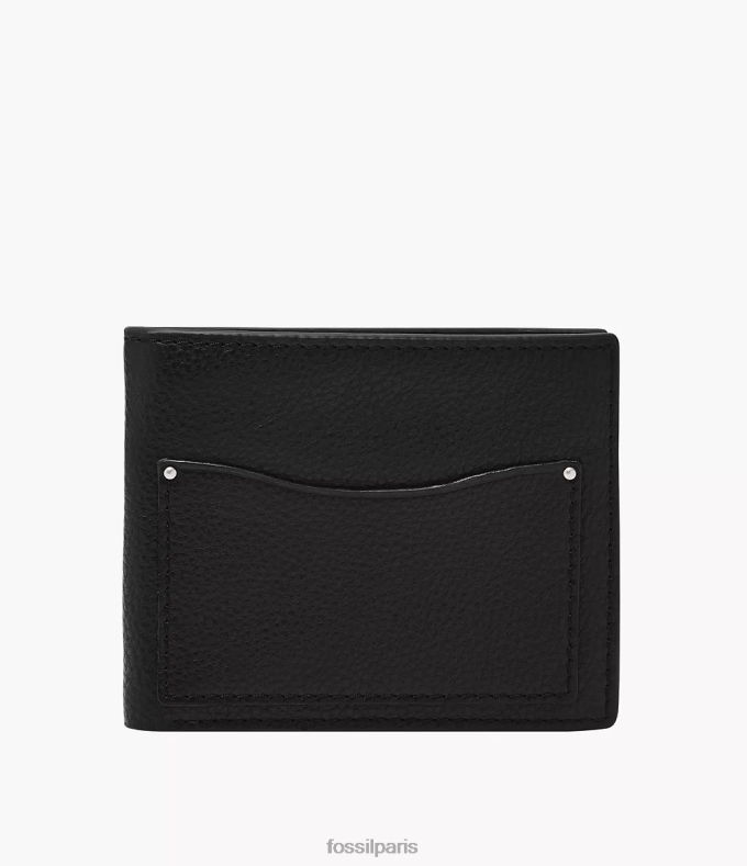 Fossil Hommes noir Anderson à deux volets portefeuille 0ZTD41693