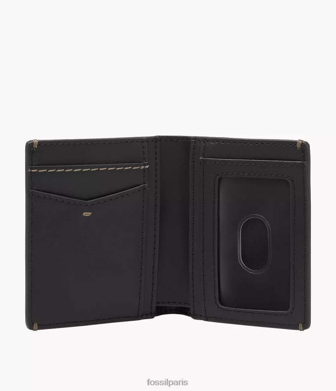 Fossil Hommes noir Portefeuille avec poche avant en cuir cactus Joshua portefeuille 0ZTD41686