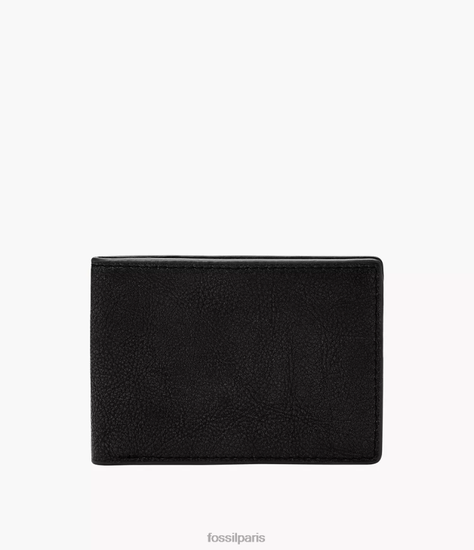 Fossil Hommes noir Steven poche avant à deux volets portefeuille 0ZTD41692