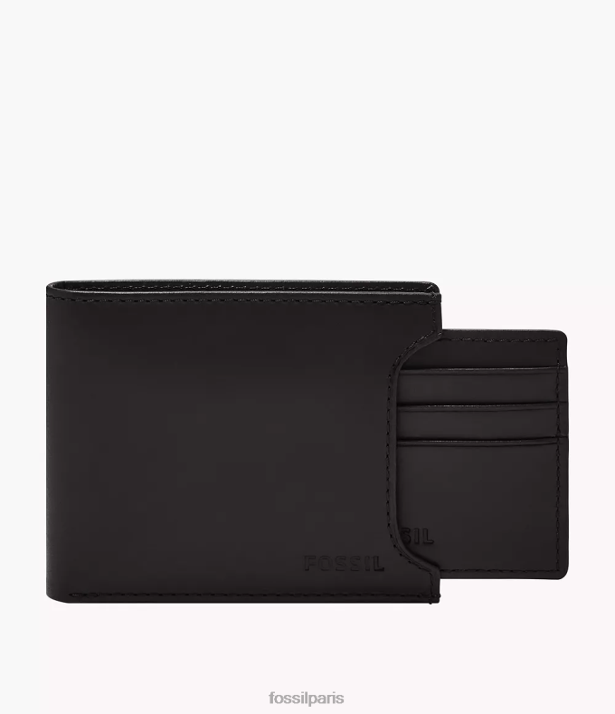 Fossil Hommes noir derrick rfid coulissant 2 en 1 portefeuille 0ZTD41661