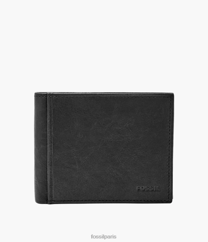 Fossil Hommes noir ingram rfid à deux volets avec flip id portefeuille 0ZTD41666