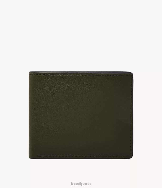 Fossil Hommes olive Steven pliant portefeuille 0ZTD41677